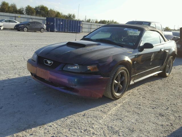 1FAFP45X22F142343 - 2002 FORD MUSTANG GT BLACK photo 2