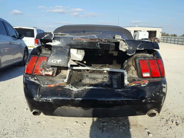 1FAFP45X22F142343 - 2002 FORD MUSTANG GT BLACK photo 9