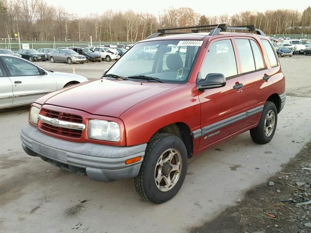 2CNBJ13C916900191 - 2001 CHEVROLET TRACKER RED photo 2