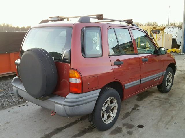 2CNBJ13C916900191 - 2001 CHEVROLET TRACKER RED photo 4