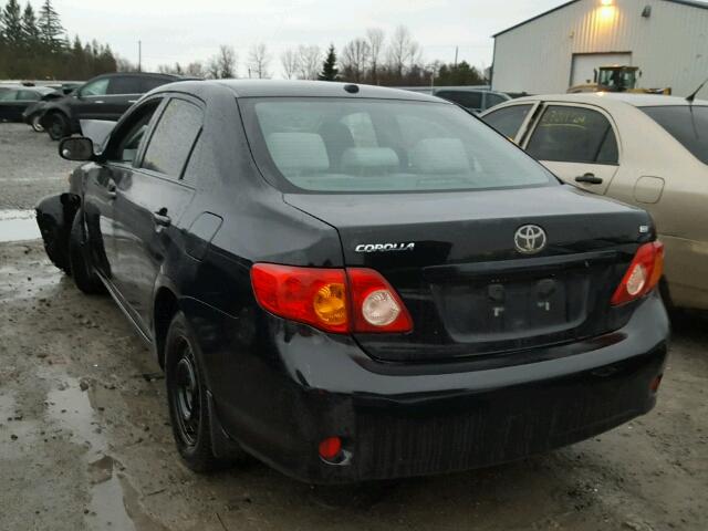 2T1BU4EE1AC315910 - 2010 TOYOTA COROLLA BA BLACK photo 3