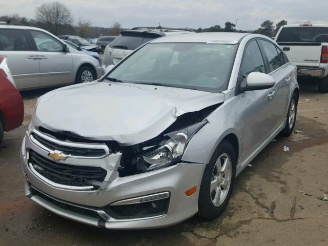 1G1PC5SB4F7120264 - 2015 CHEVROLET CRUZE LT SILVER photo 2