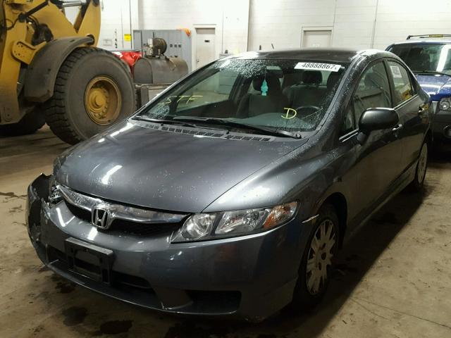 2HGFA1F39AH553145 - 2010 HONDA CIVIC VP GRAY photo 2