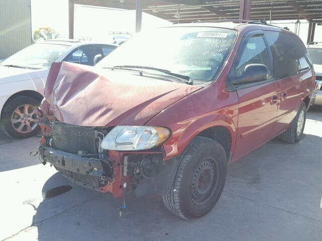 2D8GP44L25R132486 - 2005 DODGE GRAND CARA RED photo 2