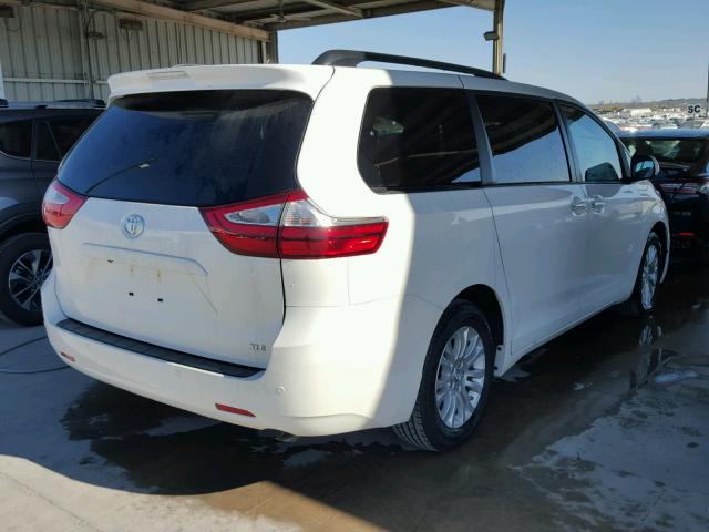 5TDYZ3DC0HS882598 - 2017 TOYOTA SIENNA XLE WHITE photo 4