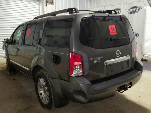 5N1BR18B08C620959 - 2008 NISSAN PATHFINDER GRAY photo 3