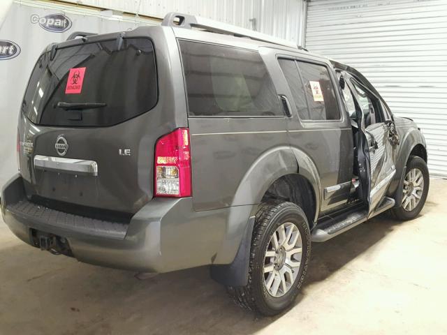 5N1BR18B08C620959 - 2008 NISSAN PATHFINDER GRAY photo 4