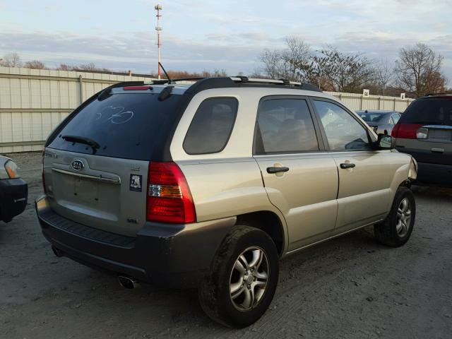 KNDJE723887506927 - 2008 KIA SPORTAGE E TAN photo 4