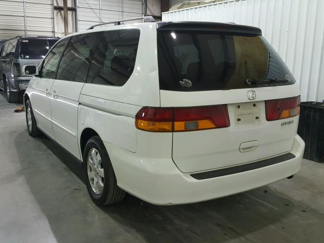 2HKRL18902H531132 - 2002 HONDA ODYSSEY EX WHITE photo 3