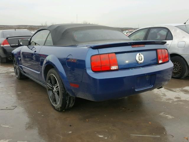 1ZVHT84N685169675 - 2008 FORD MUSTANG BLUE photo 3