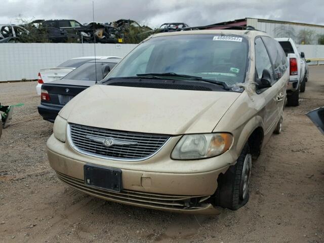 2C4GP74L91R288874 - 2001 CHRYSLER TOWN & COU GOLD photo 2