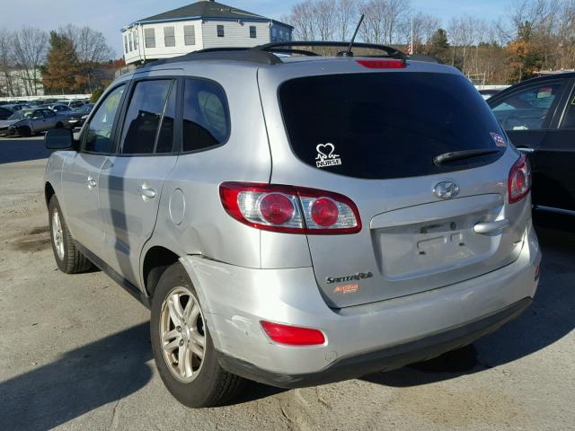 5XYZGDAB9CG108142 - 2012 HYUNDAI SANTA FE G GRAY photo 3