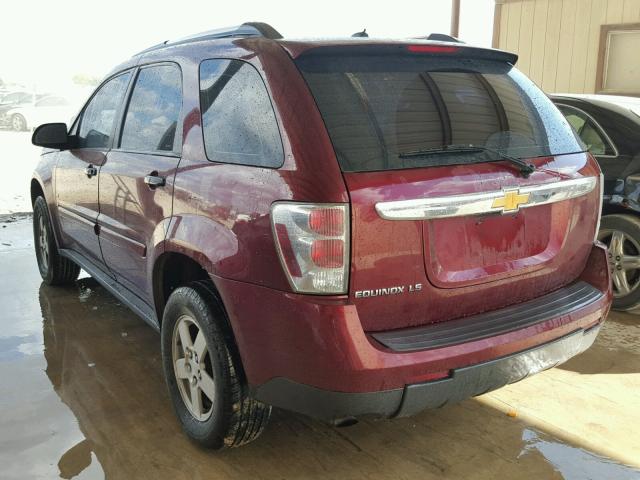 2CNDL23F286061949 - 2008 CHEVROLET EQUINOX LS MAROON photo 3