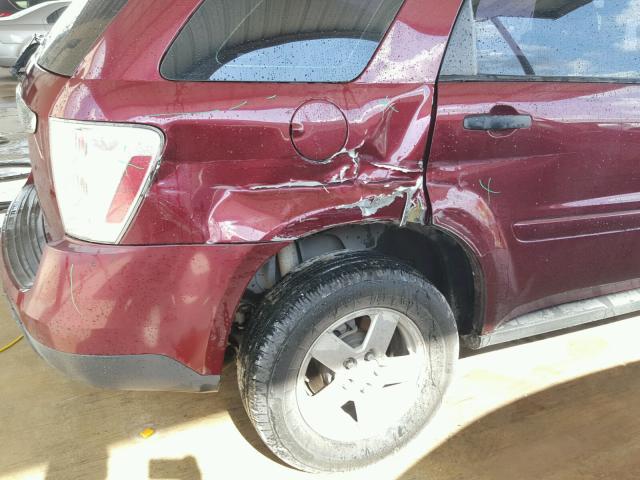 2CNDL23F286061949 - 2008 CHEVROLET EQUINOX LS MAROON photo 9