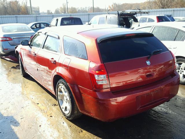 2D4FV48T55H622679 - 2005 DODGE MAGNUM SE RED photo 3