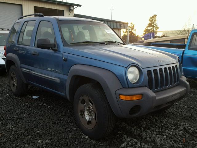 1J4GL48163W523710 - 2003 JEEP LIBERTY SP BLUE photo 1