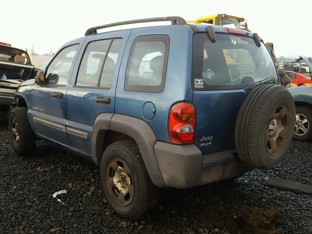 1J4GL48163W523710 - 2003 JEEP LIBERTY SP BLUE photo 3