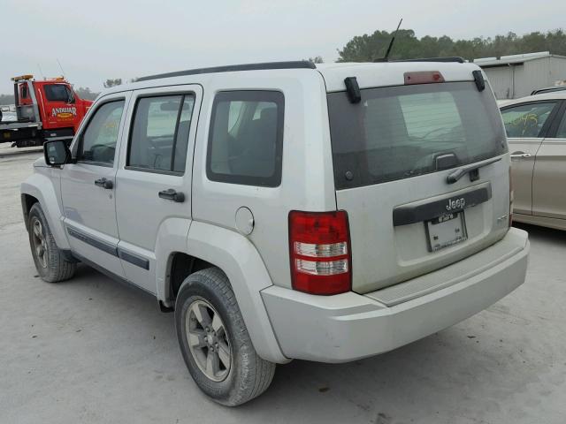 1J8GP28K38W243685 - 2008 JEEP LIBERTY SP SILVER photo 3