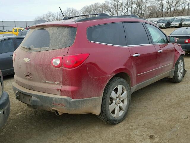 1GNKVLED8CJ233539 - 2012 CHEVROLET TRAVERSE L RED photo 4