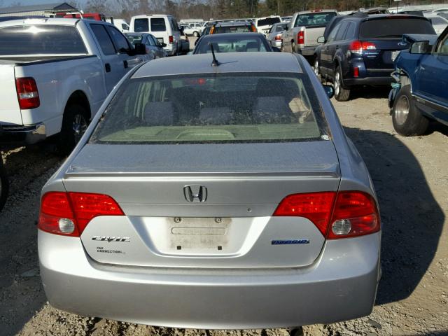 JHMFA36267S003306 - 2007 HONDA CIVIC HYBR SILVER photo 9