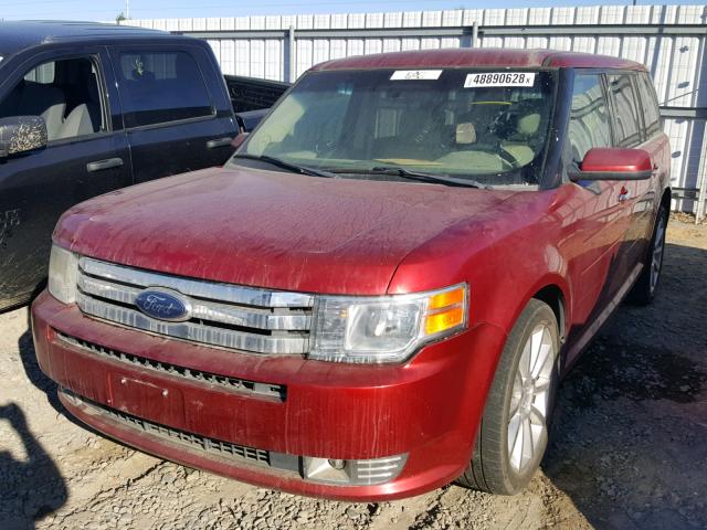 2FMEK62C39BB07254 - 2009 FORD FLEX SEL BURGUNDY photo 2