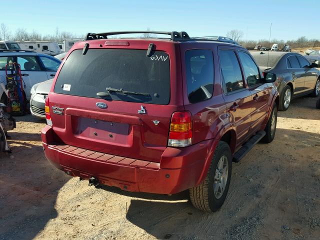 1FMCU04135KB31984 - 2005 FORD ESCAPE LIM RED photo 4