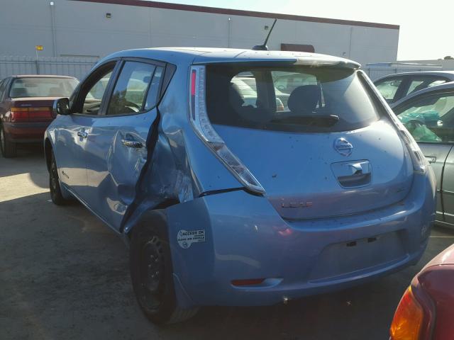 1N4AZ0CP1FC333243 - 2015 NISSAN LEAF S BLUE photo 3