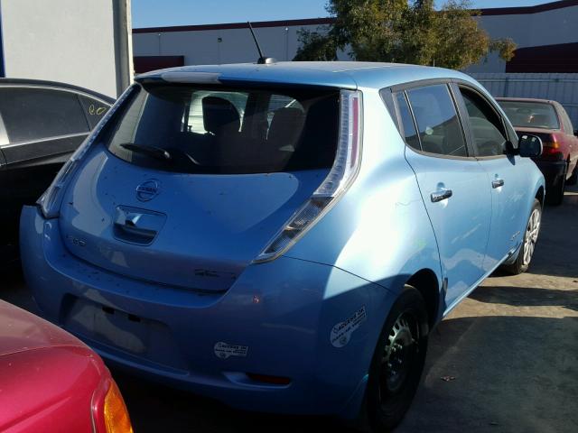 1N4AZ0CP1FC333243 - 2015 NISSAN LEAF S BLUE photo 4