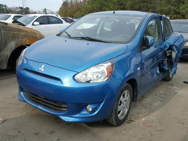 ML32A4HJ7EH013463 - 2014 MITSUBISHI MIRAGE ES BLUE photo 2