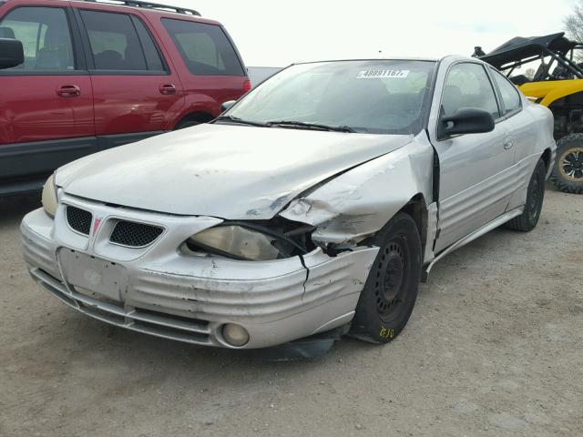 1G2NE12T91M546279 - 2001 PONTIAC GRAND AM S SILVER photo 2