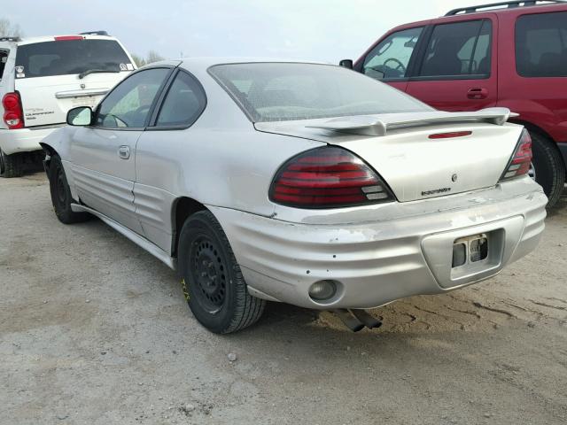 1G2NE12T91M546279 - 2001 PONTIAC GRAND AM S SILVER photo 3