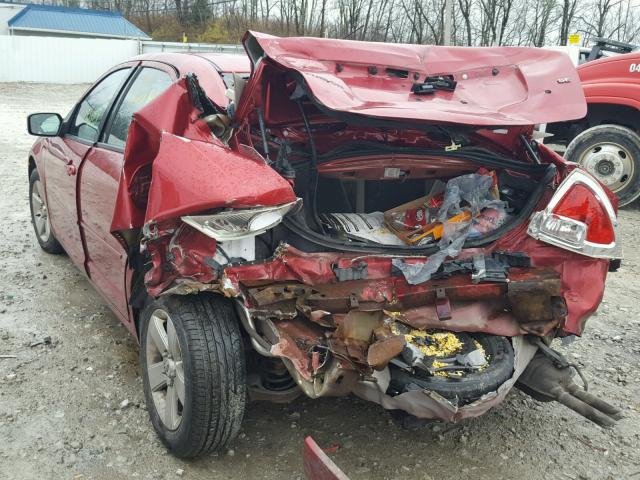 3FAHP07Z77R241167 - 2007 FORD FUSION SE MAROON photo 3