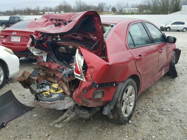 3FAHP07Z77R241167 - 2007 FORD FUSION SE MAROON photo 4