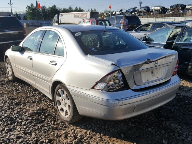 WDBRF81J65F606708 - 2005 MERCEDES-BENZ C 240 4MAT GRAY photo 3