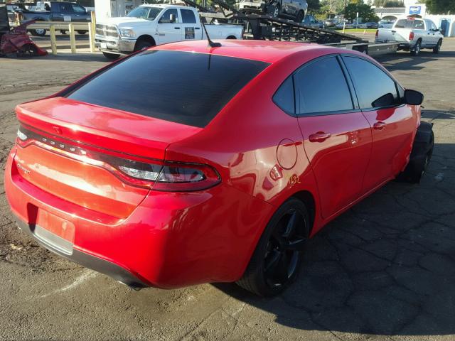 1C3CDFBB5GD624516 - 2016 DODGE DART SXT RED photo 4