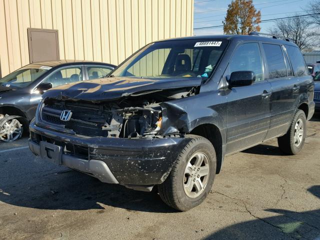 2HKYF18643H591909 - 2003 HONDA PILOT EXL BLACK photo 2