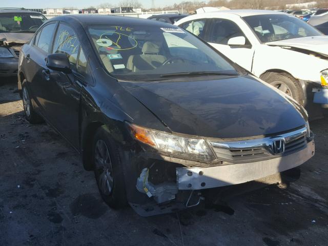 19XFB2F55CE086064 - 2012 HONDA CIVIC LX BLACK photo 1