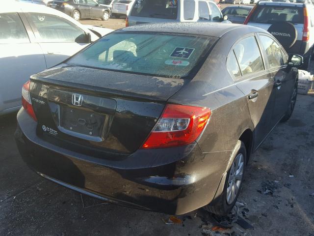 19XFB2F55CE086064 - 2012 HONDA CIVIC LX BLACK photo 4