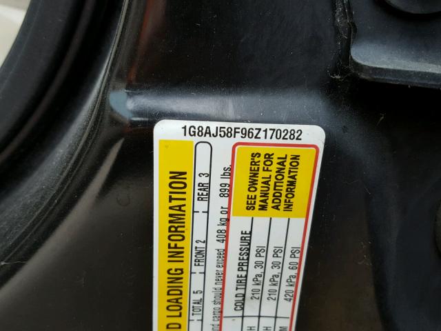 1G8AJ58F96Z170282 - 2006 SATURN ION LEVEL BURGUNDY photo 10