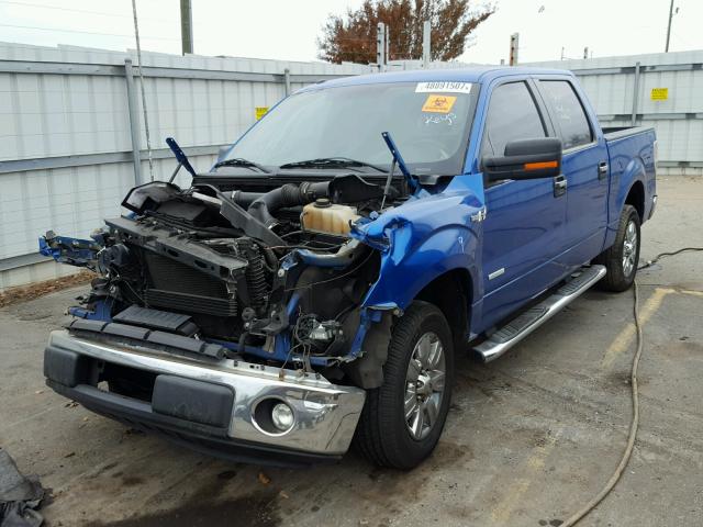 1FTFW1CT2BFC84543 - 2011 FORD F150 SUPER BLUE photo 2