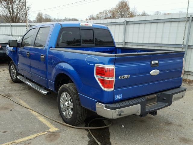 1FTFW1CT2BFC84543 - 2011 FORD F150 SUPER BLUE photo 3