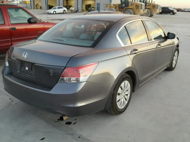 1HGCP2F36AA086529 - 2010 HONDA ACCORD LX GRAY photo 4