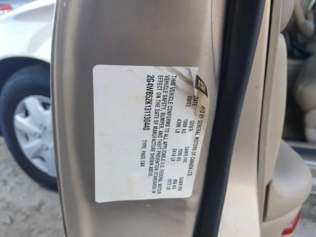 2G4WB52K131130440 - 2003 BUICK REGAL LS GOLD photo 10