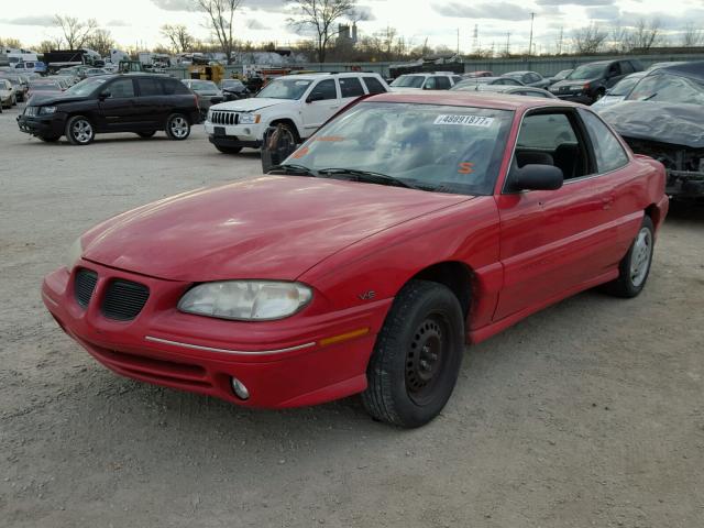 1G2NE12M9VC825655 - 1997 PONTIAC GRAND AM S RED photo 2