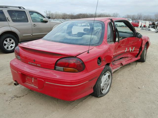 1G2NE12M9VC825655 - 1997 PONTIAC GRAND AM S RED photo 4