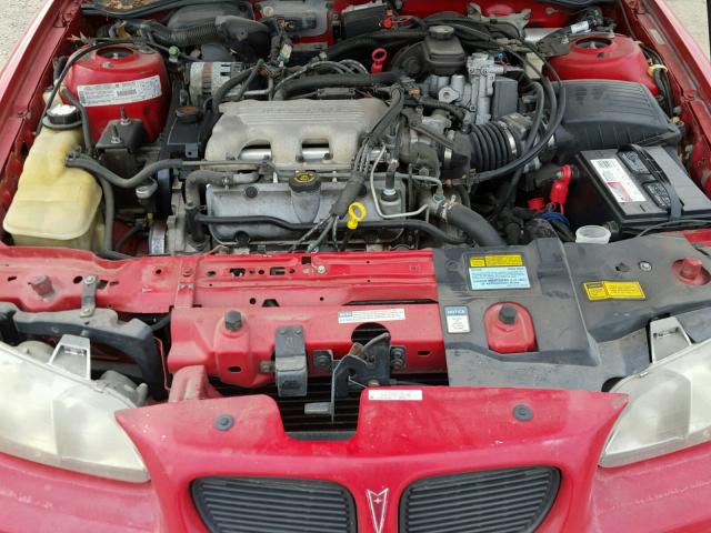 1G2NE12M9VC825655 - 1997 PONTIAC GRAND AM S RED photo 7