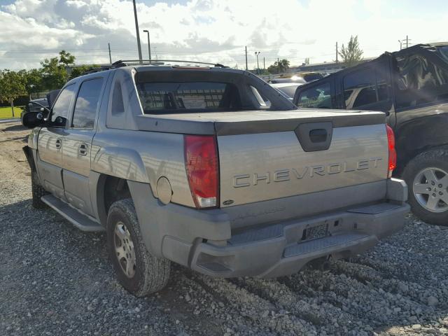 3GNEC13T22G244165 - 2002 CHEVROLET AVALANCHE TAN photo 3