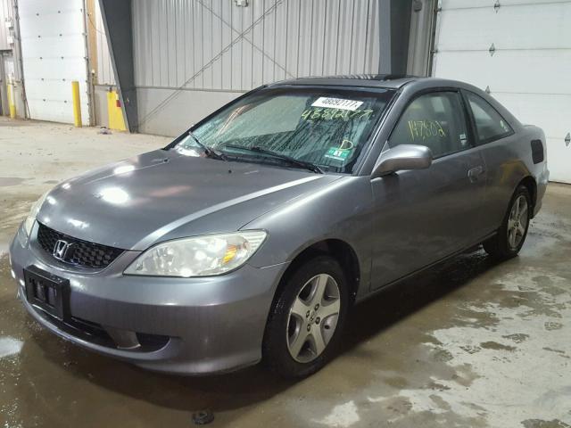 1HGEM22084L020926 - 2004 HONDA CIVIC EX GRAY photo 2