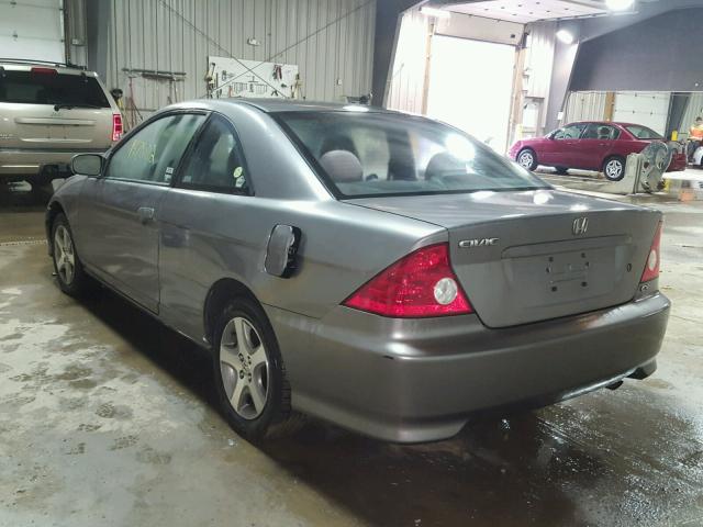 1HGEM22084L020926 - 2004 HONDA CIVIC EX GRAY photo 3