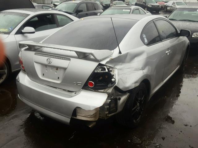 JTKDE167280235498 - 2008 TOYOTA SCION TC SILVER photo 4